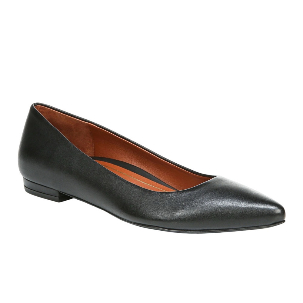 Vionic Black Leather Flats